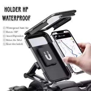 Holder Phone Waterproof 360 Stand Sepeda Motor