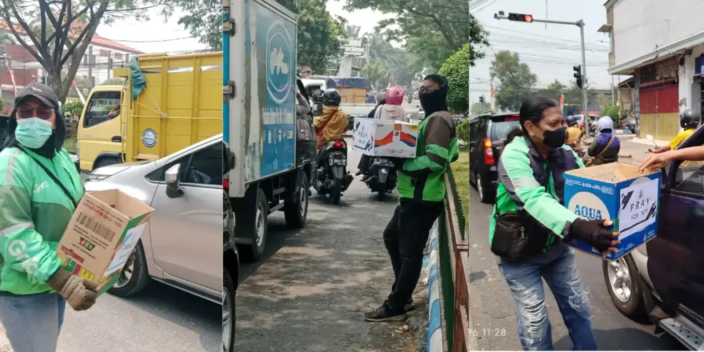 Semangat Solidaritas Pejuang Aspal di Bawah Terik Matahari